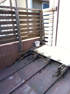 外構リフォーム　ルーフバルコニー　施工中　佐倉市　スリーエイトホーム　リノベーション　屋根塗装　ベランダ