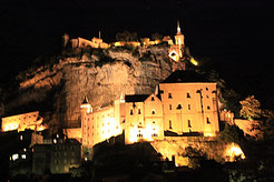 Vu sur Rocamadour de nuit