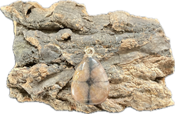 Chiastolith Kreuzstein Anhänger