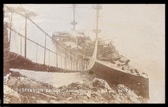 The Suspension Bridge to the wrecked H.M.S. Montagu.