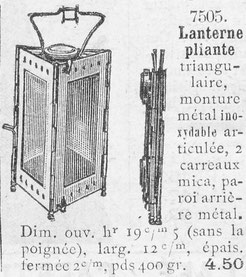 Lampe Monjardet - catalogue 1914 de la Manuf