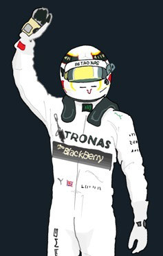 Helmet of Lewis Carl Hamilton by Muneta & Cerracín