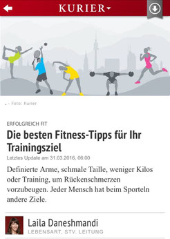 KURIER - Die besten Fitness-Tipps für Ihr Trainingsziel