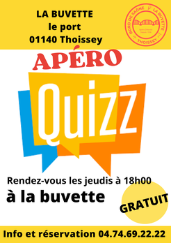 Soirée apéro quizz à la buvette de Thoissey