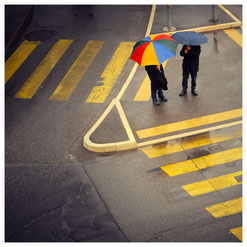 Umbrella, Rainy day, Street Photography, Geneva