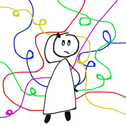 出来上がりの色は何色になるのか？悩んでいるイラスト、詳細は下記