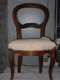 chaise sans le tissu original