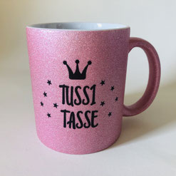 Druckatelier46 - Glitzertasse mit Tussi-Spruch