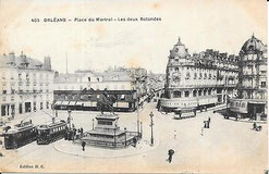 Tramways élecriques place du Martroi à Orléans 1899-1938