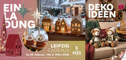 Messe-Einladung Leipzig mit weihnachtlichen Motiven