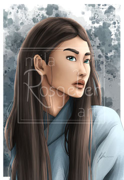 Premade Charakterillustration Auftragsarbeit Illustration Charakterkarte Portrait