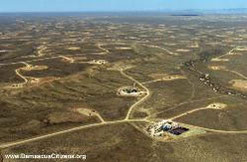 exploitation du gaz de schiste dans le Wyoming (www.DamascusCitizen.org)