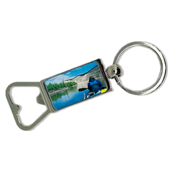 Druckatelier46 Flaschenöffner-Schlüsselanhänger mit eigenem Foto oder Logo