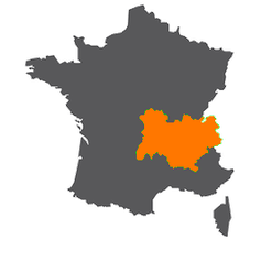 Carte des villes VTC en Auvergne-Rhône-Alpes