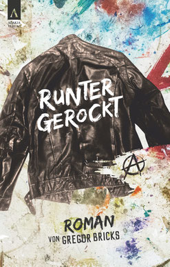 Das Cover von Runtergerockt zeigt eine Bikerjacke.