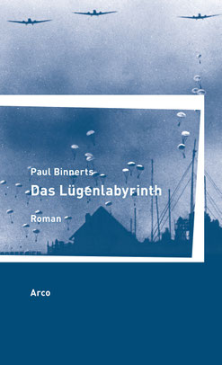 Das Cover von "Das Lügenlabyrinth" zeigt Flugzeuge und Fallschirmspringer.