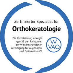 Zertifizierter Spezialist für Orhtokeratologie WVAO