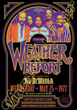 weather report, weatherreport, weather report poster, weather report concert, jaco pastorius, joe zawinul