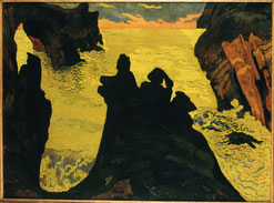 Georges Lacombe, La mer jaune, vers 1892, huile sur toile, collection musée des beaux-arts de Brest.