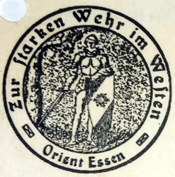 Emblem der Essener Schottenloge, 1933.