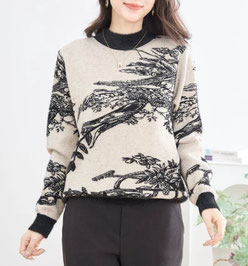 【特別価格】 刺繍のウール混トップス  13,200円→3,280円(税込)   