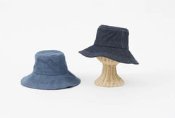 デニムつば広HAT  1,750円→1,380円（税込）  ※白ステッチがあります