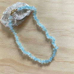 Topas blau Splitterkette