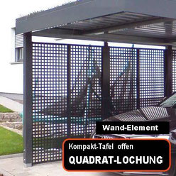 Fotobeispiel Wandelement Quadratlochung