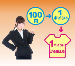 ポイントサービス、100円で1ポイント