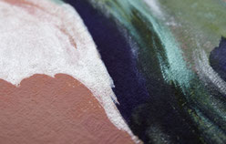 Kupferne Perfarbe Glänzend Kunst, strahlend blau pink, Energiebild anschauen, das innere Kind wecken, spirituelle malerin, besondere spirituelle bilder