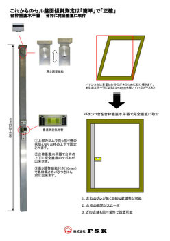 パチンコ台枠垂直水平器