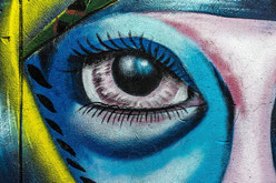 art mural oeil pour faire connaitre son site par e-cime