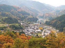 妻籠城址より妻籠宿