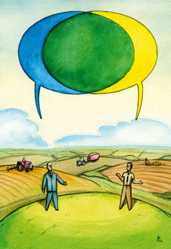 Kunde und Berater im Gespräch - Begleitung in coaching, psychologische Beratung und Dialogentwicklung