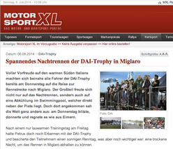 Bericht - Motorsport XL - DAI Trophy 2014 - 2. Rennen in Miglaro (Italien) - Sa. 31.05.2014