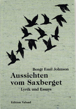 Das Cover von "Aussichten vom Saxberget" zeigt einen Schwarm Vögel.