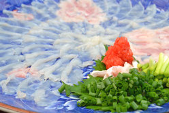 Sashimi von Fugu (Kugelfisch)