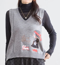 レトロガールニットベスト  4,290円→1,680円（税込）
