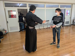 中学生には、ガチ稽古を体験してもらいました