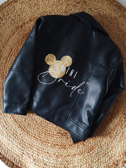 bruidsmeisjes jasje met mickey mouse en bladgoud