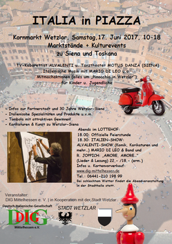 Italia in Piazza - Veranstaltung der Deutsch-Italienischen Gesellschaft Mittelhessen e. V. 