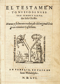 Juan Pérez de Pineda New Testament 1556, title page