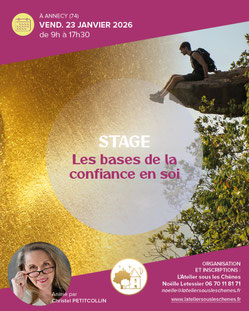 Stage Les bases de la confiance en soi avec Christel Petitcollin