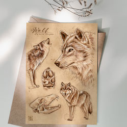 digital poster download wolf | Digitaler Plakat Download Wolf | Sandra Mahn