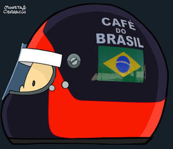 Helmet of Emerson Fittipaldi by Muneta & Cerracín