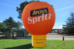 Mongolfiera Gonfiabile, Totem Gonfiabile, Gonfiabile Pubblicitario Aperol Spritz, Inflatable Totem, Hot-air Ballon 