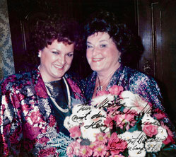 Marta Banfalvi mit Birgit Nilsson 1987