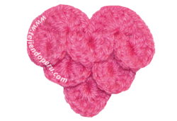 Tutorial: corazones tejidos a crochet en el punto cocodrilo o escamas (crocodile stitch hearts)