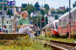 Gazmend Freitag im Bahnhof Linz Urfahr, 18.07.2025. © ANDI Brugger Photography