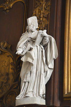 Saint Augustin patron de la chapelle avec saint Pierre